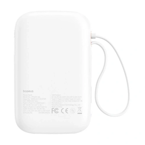 Kup Powerbank Baseus QPow 2 10000mAh 30W 2xUSB-C (bílý) - BSU8887 - {ean13} - Sklep Home Screen