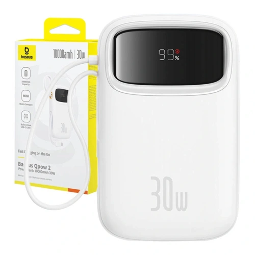 Kup Powerbank Baseus QPow 2 10000mAh 30W 2xUSB-C (bílý) - BSU8887 - {ean13} - Sklep Home Screen