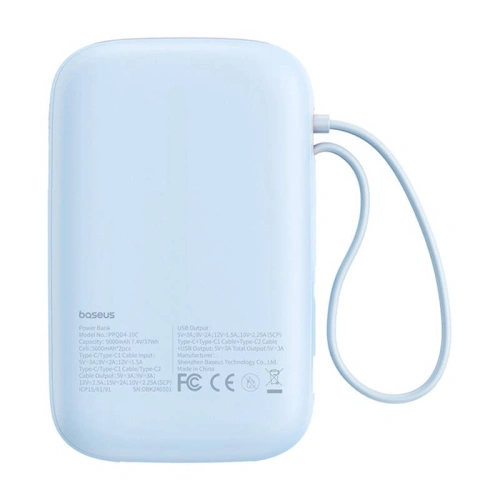 Kup Powerbank Baseus QPow 2 10000mAh 30W 2xUSB-C (modrý) - BSU8888 - {ean13} - Sklep Home Screen