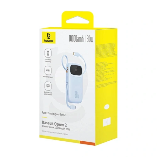 Kup Powerbank Baseus QPow 2 10000mAh 30W 2xUSB-C (modrý) - BSU8888 - {ean13} - Sklep Home Screen