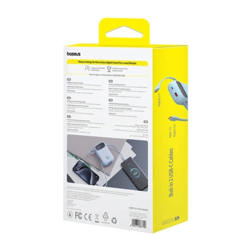 Kup Powerbank Baseus QPow 2 10000mAh 30W 2xUSB-C (modrý) - BSU8888 - {ean13} - Sklep Home Screen