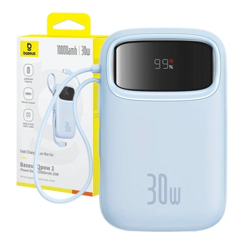 Kup Powerbank Baseus QPow 2 10000mAh 30W 2xUSB-C (modrý) - BSU8888 - {ean13} - Sklep Home Screen