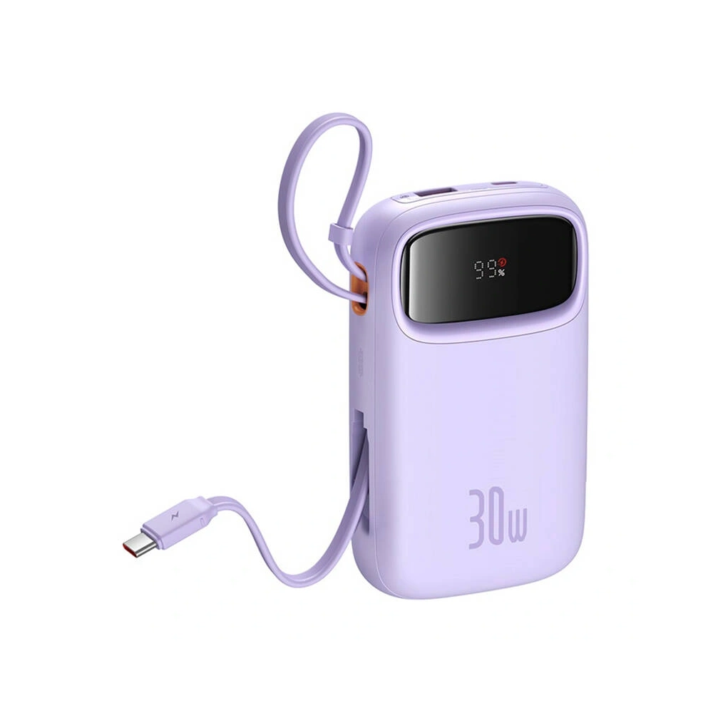 Powerbank Baseus QPow 2 10000mAh 30W 2xUSB-C (fioletowy)