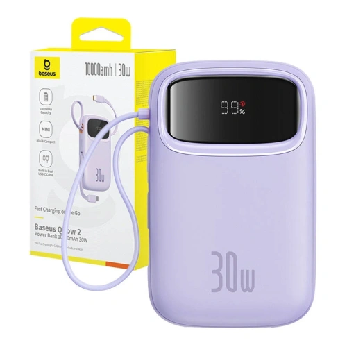 Kup Powerbank Baseus QPow 2 10000mAh 30W 2xUSB-C (fialový) - BSU8889 - {ean13} - Sklep Home Screen