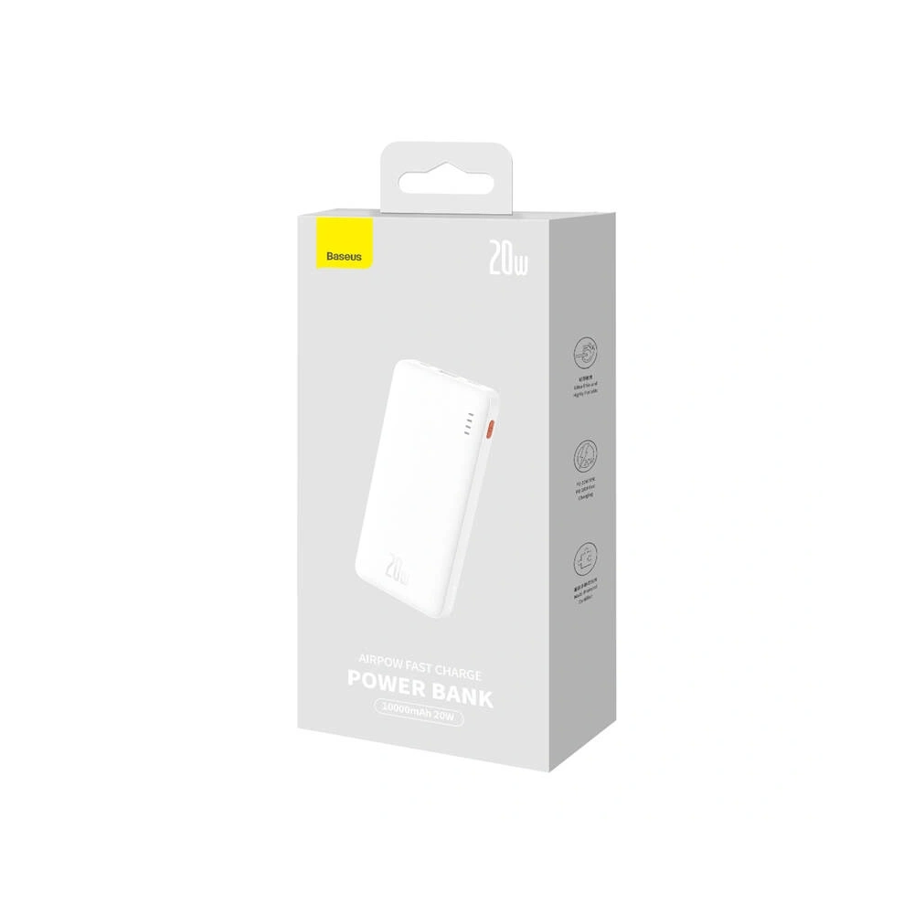 Powerbank Baseus Airpow 10000mAh 20W (biały)
