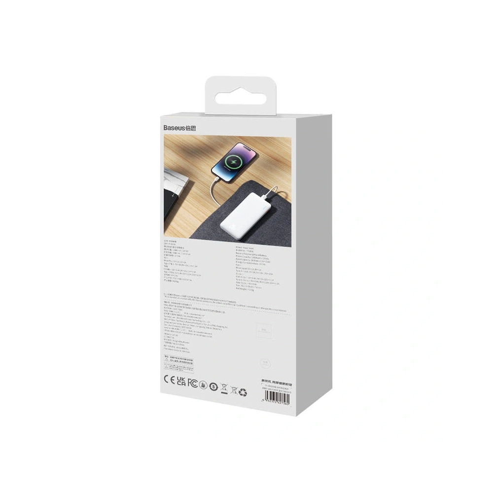Powerbank Baseus Airpow 10000mAh 20W (biały)