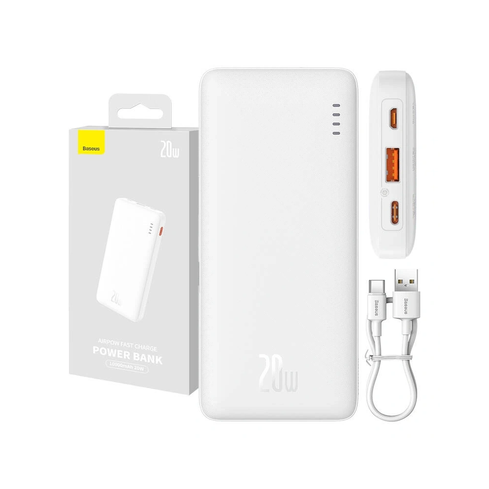Powerbank Baseus Airpow 10000mAh 20W (biały)