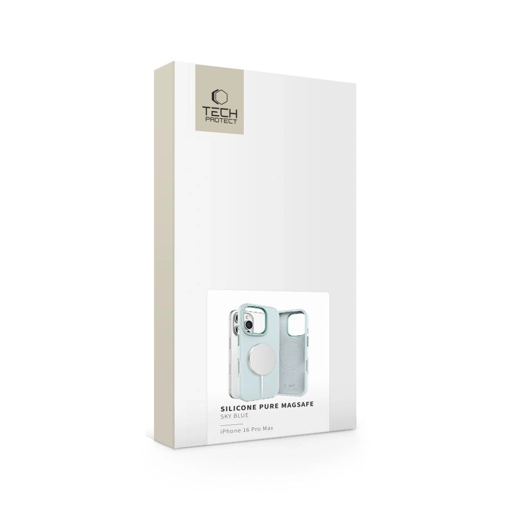 Etui Tech-Protect Silicone Pure MagSafe Apple iPhone 16 Pro Max Sky Blue