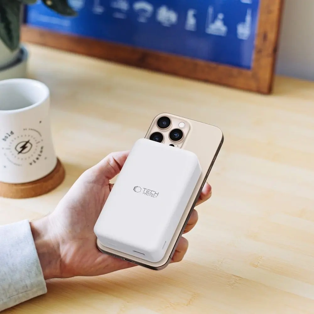 Powerbank Tech-Protect PB12 LifeMag 15W MagSafe 20000mah White