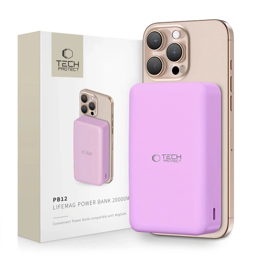 Kup Tech-Protect PB12 LifeMag Powerbank 15W MagSafe 20000mah Levendula - THP3564 - {ean13} - Sklep Home Screen