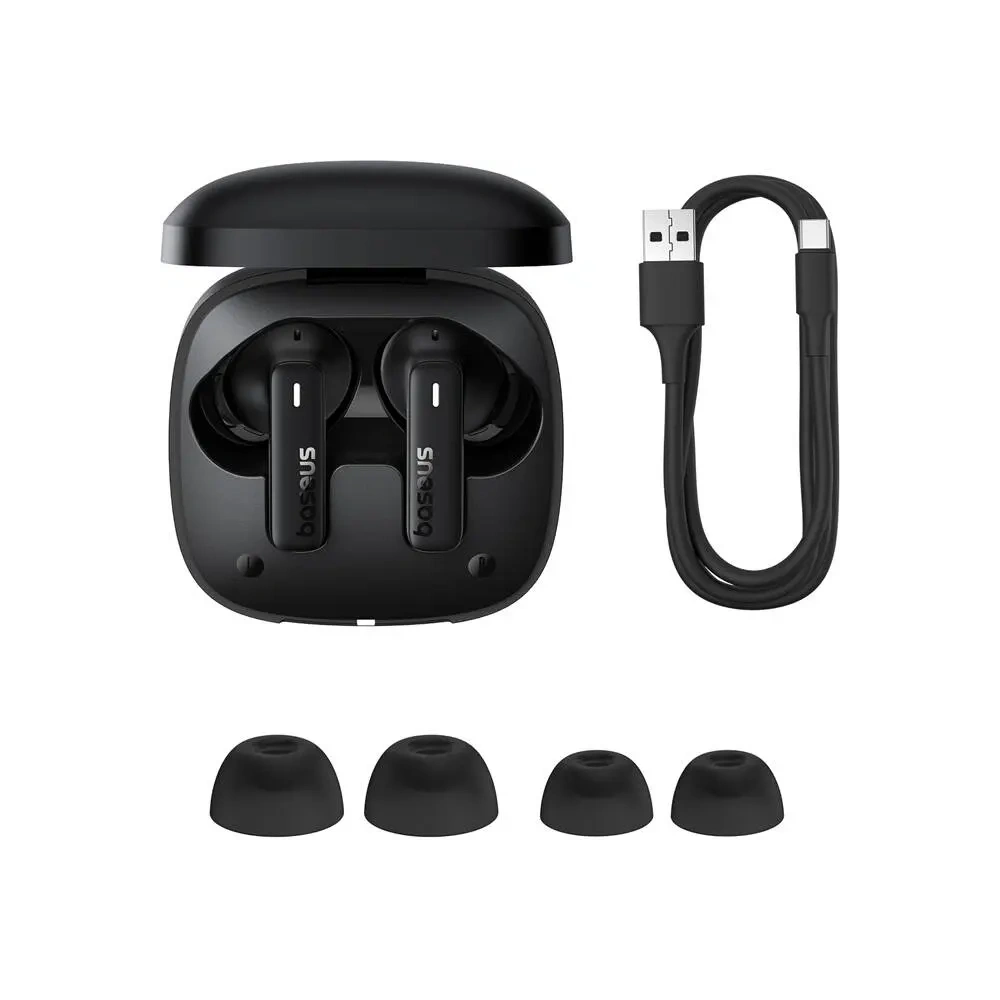 Bezprzewodowe słuchawki dokanałowe TWS Baseus Bowie E19 (czarny)