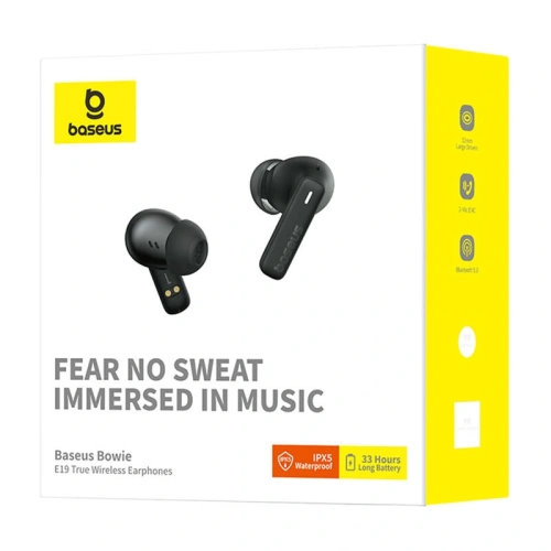 Buy TWS Baseus Bowie E19 wireless in-ear headphones (black) - BSU8892 - {ean13} - Home Screen Store Europe