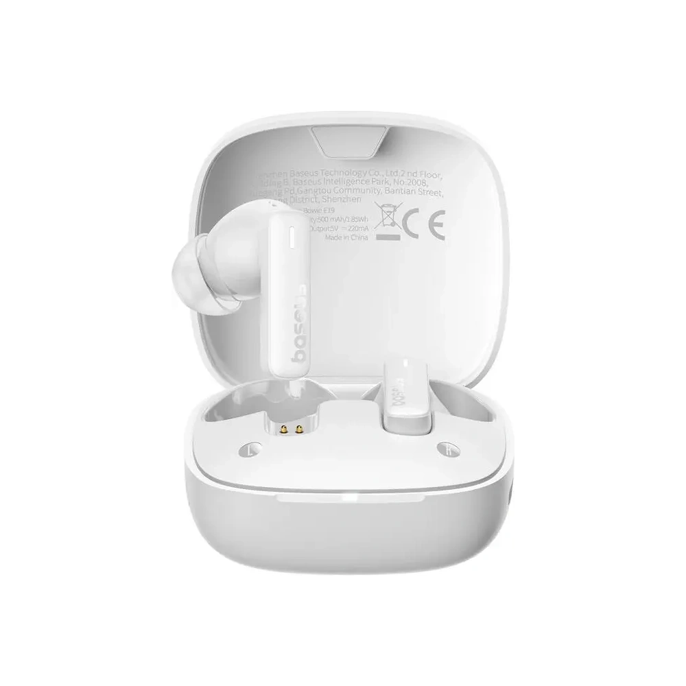 Bezprzewodowe słuchawki dokanałowe TWS Baseus Bowie E19 (biały)