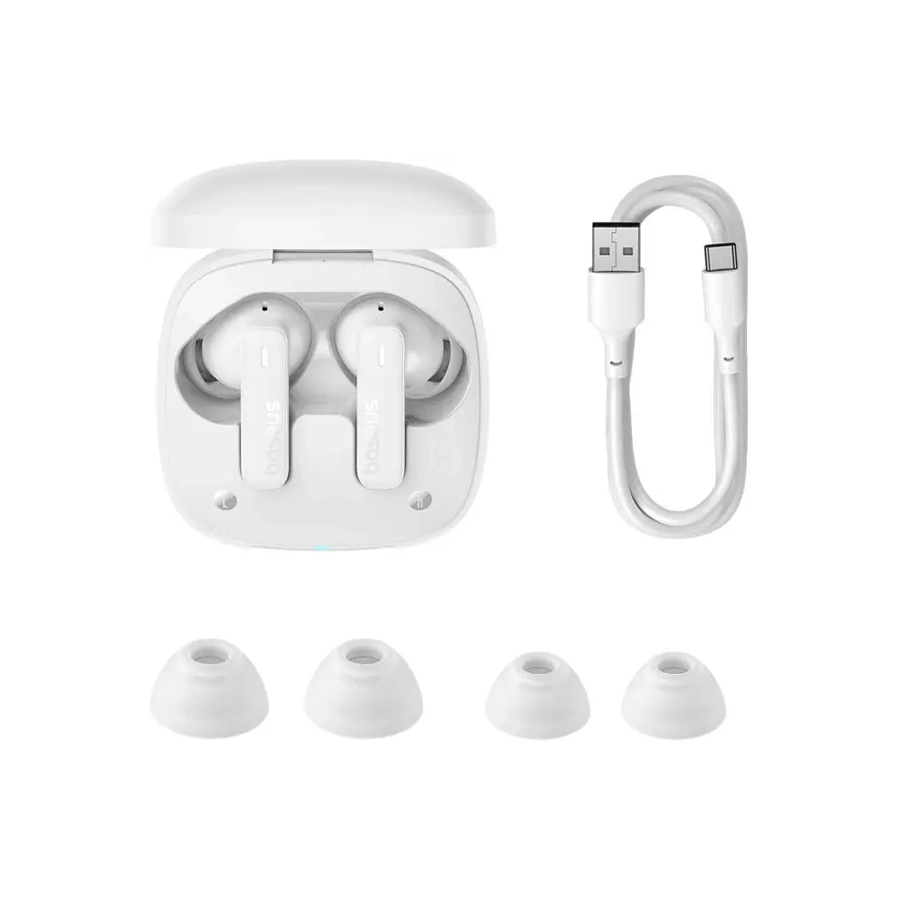 Bezprzewodowe słuchawki dokanałowe TWS Baseus Bowie E19 (biały)