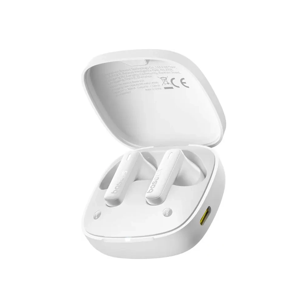 Bezprzewodowe słuchawki dokanałowe TWS Baseus Bowie E19 (biały)