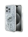 Karl Lagerfeld KLHMP15XLGKCSGH Apple iPhone 15 Pro Max hardcase Liquid Glitter Karl&Choupette Head MagSafe transparent