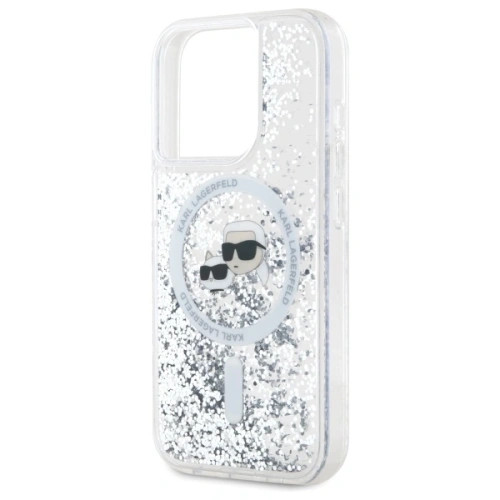 Kup Etui Karl Lagerfeld KLHMP15XLGKCSGH Apple iPhone 15 Pro Max hardcase Liquid Glitter Karl&Choupette Head MagSafe transparent - KLD21812 - {ean13} - Sklep Home Screen