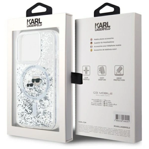 Kup Etui Karl Lagerfeld KLHMP15XLGKCSGH Apple iPhone 15 Pro Max hardcase Liquid Glitter Karl&Choupette Head MagSafe transparent - KLD21812 - {ean13} - Sklep Home Screen