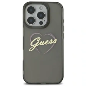 Buy Guess GUHCP16XHCHGSPK Apple iPhone 16 Pro Max hardcase IML Heart black - GUE4172 - {ean13} - Home Screen Store Europe