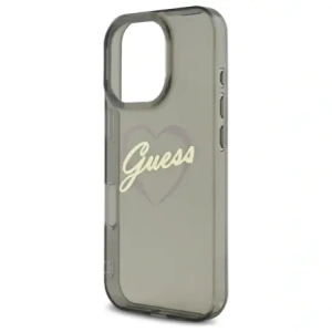 Buy Guess GUHCP16XHCHGSPK Apple iPhone 16 Pro Max hardcase IML Heart black - GUE4172 - {ean13} - Home Screen Store Europe