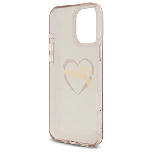 Buy Guess GUHCP16XHCHGSPP Apple iPhone 16 Pro Max hardcase IML Heart pink - GUE4173 - {ean13} - Home Screen Store Europe