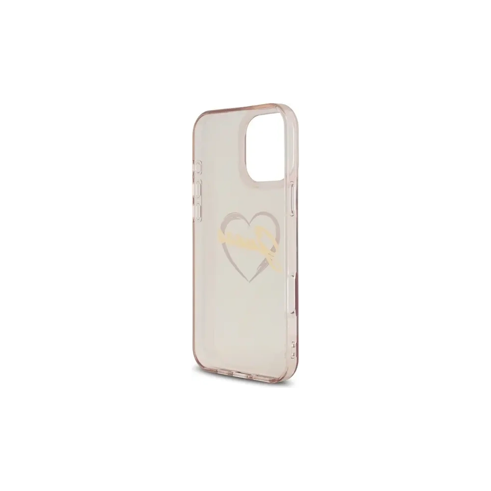 Etui Guess GUHCP16XHCHGSPP Apple iPhone 16 Pro Max hardcase IML Heart różowy/pink