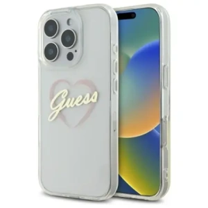 Buy Guess GUHCP16XHCHGSPT Apple iPhone 16 Pro Max hardcase IML Heart transparent - GUE4174 - {ean13} - Home Screen Store Europe