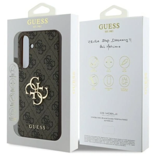 Buy Guess GUHCS24FE4GMGBR Samsung Galaxy S24 FE hardcase 4G Big Metal Logo brown - GUE4176 - {ean13} - Home Screen Store Europe
