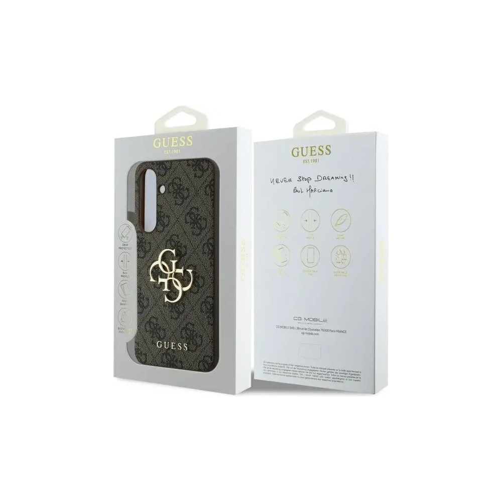 Etui Guess GUHCS24FE4GMGBR Samsung Galaxy S24 FE hardcase 4G Big Metal Logo brązowy/brown