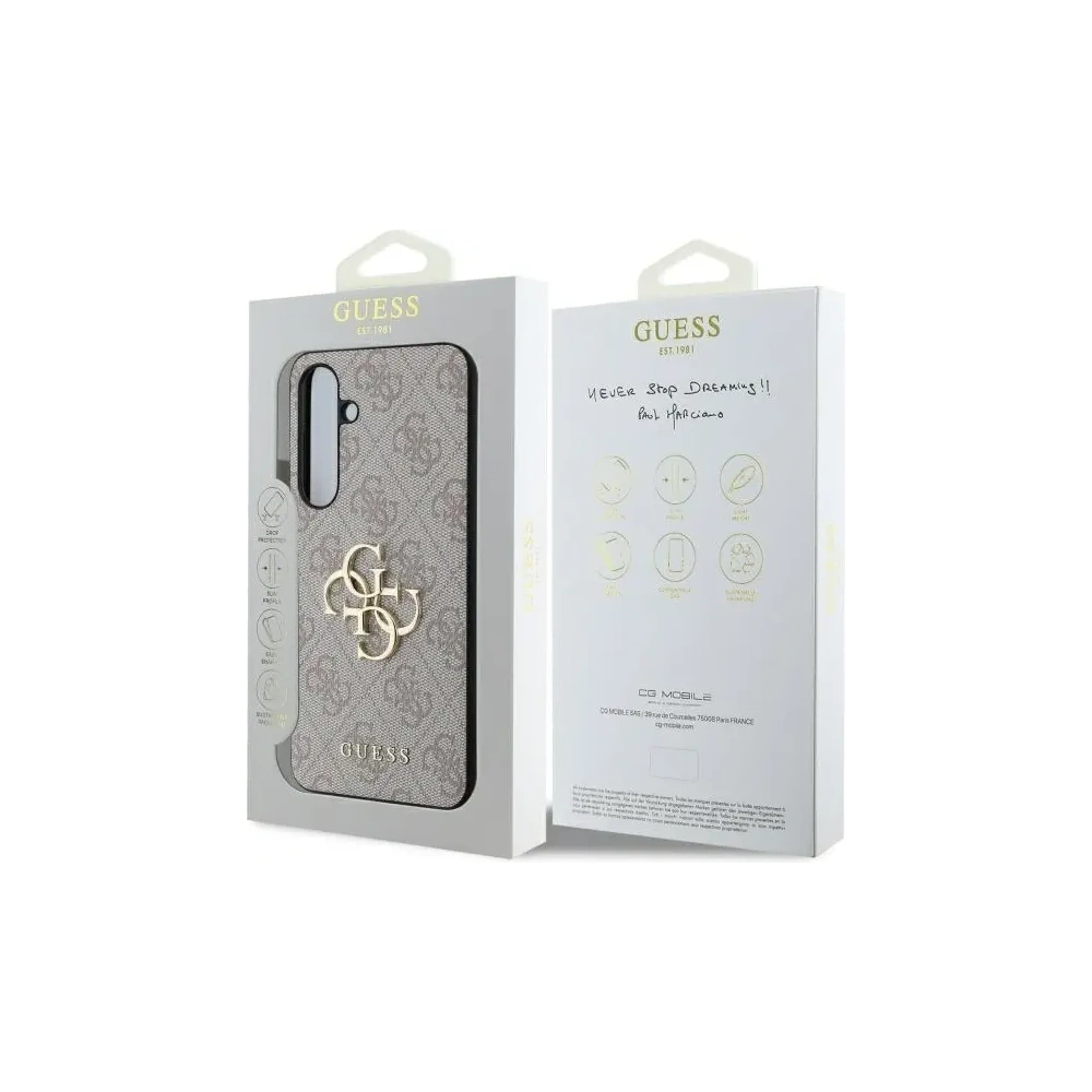 Etui Guess GUHCS24FE4GMGPI Samsung Galaxy S24 FE hardcase 4G Big Metal Logo różowy/pink