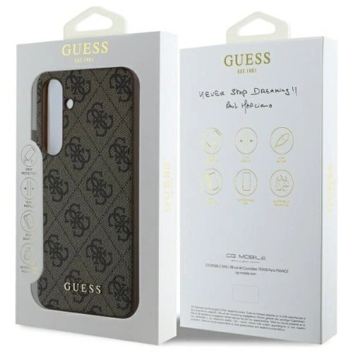 Kup Guess GUHCS24FEGF4GBR Samsung Galaxy S24 FE hardcase 4G Colecția Charms maro - GUE4181 - {ean13} - Sklep Home Screen