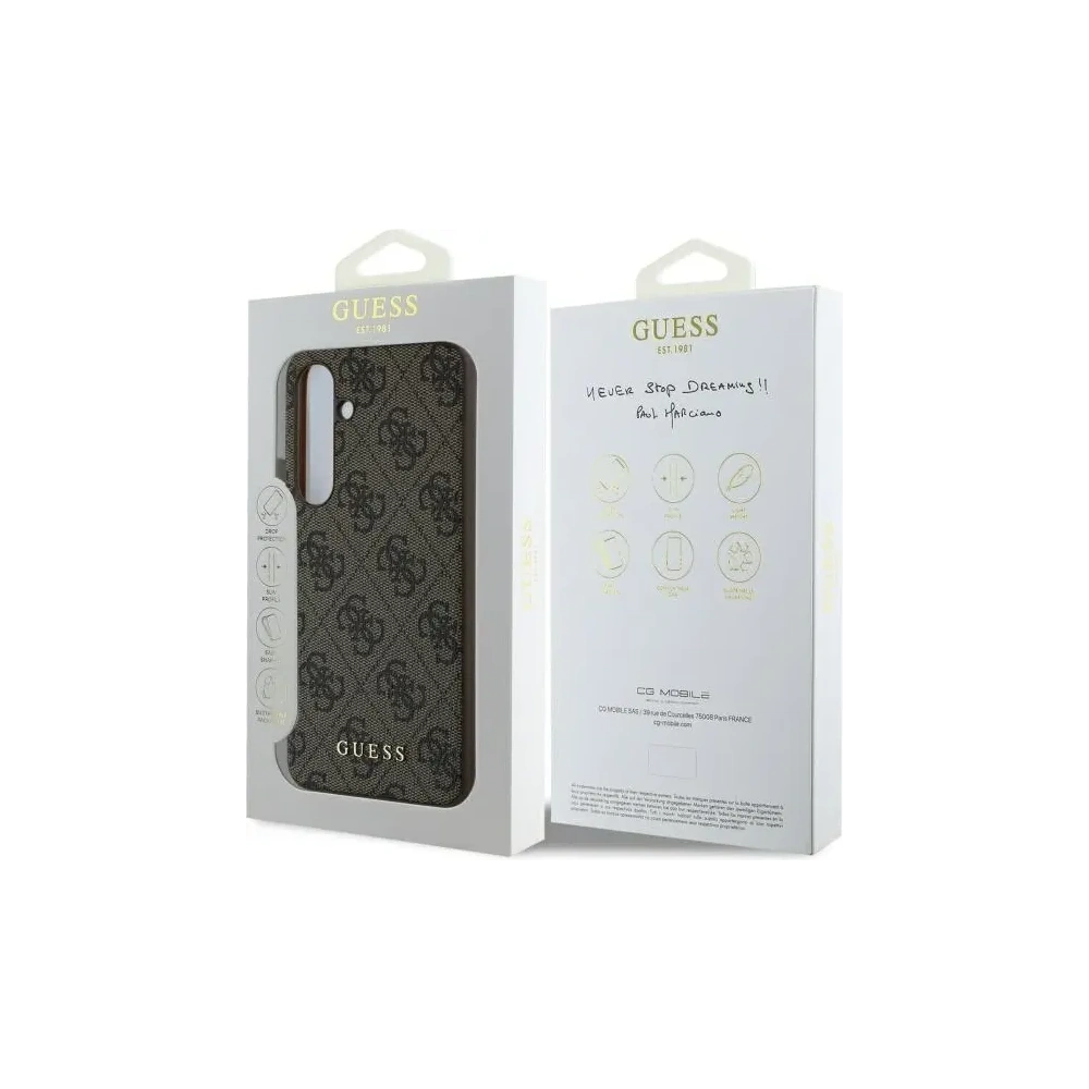 Etui Guess GUHCS24FEGF4GBR Samsung Galaxy S24 FE hardcase 4G Charms Collection brazowy/brown