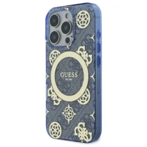 Kup Etui Guess GUHMP16LH4PYEEB Apple iPhone 16 Pro hardcase IML Peony Na 4G pozadí MagSafe modrý/blue - GUE4183 - {ean13} - Sklep Home Screen