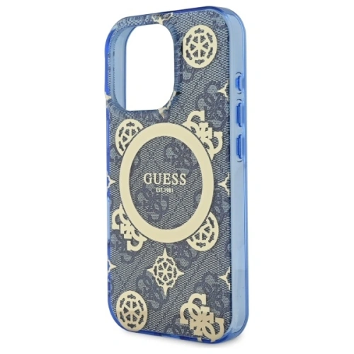 Kup Etui Guess GUHMP16LH4PYEEB Apple iPhone 16 Pro hardcase IML Peony On 4G Background MagSafe niebieski/blue - GUE4183 - {ean13} - Sklep Home Screen