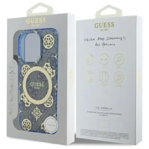 Kup Etui Guess GUHMP16LH4PYEEB Apple iPhone 16 Pro hardcase IML Peony Na 4G pozadí MagSafe modrý/blue - GUE4183 - {ean13} - Sklep Home Screen