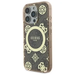 Buy Guess GUHMP16LH4PYEEW Apple iPhone 16 Pro hardcase IML Peony On 4G Background MagSafe brown - GUE4184 - {ean13} - Home Screen Store Europe