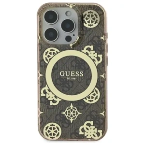 Buy Guess GUHMP16LH4PYEEW Apple iPhone 16 Pro hardcase IML Peony On 4G Background MagSafe brown - GUE4184 - {ean13} - Home Screen Store Europe
