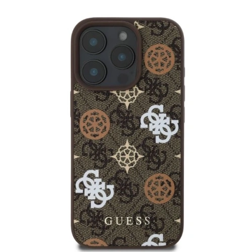 Buy Guess GUHMP16LP4PWPW Apple iPhone 16 Pro hardcase Peony On 4G Background MagSafe brown - GUE4185 - {ean13} - Home Screen Store Europe