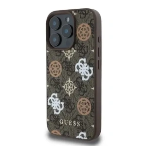 Buy Guess GUHMP16LP4PWPW Apple iPhone 16 Pro hardcase Peony On 4G Background MagSafe brown - GUE4185 - {ean13} - Home Screen Store Europe