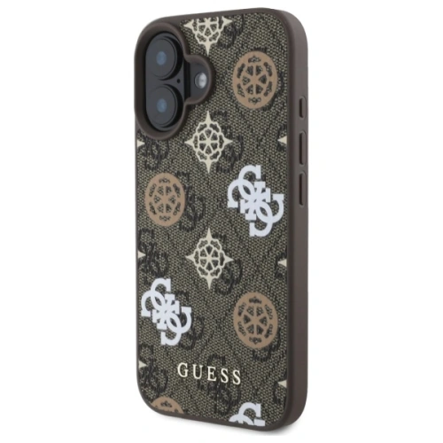 Buy Guess GUHMP16SP4PWPW Apple iPhone 16 hardcase Peony On 4G Background MagSafe brown - GUE4186 - {ean13} - Home Screen Store Europe