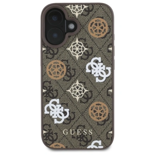 Buy Guess GUHMP16SP4PWPW Apple iPhone 16 hardcase Peony On 4G Background MagSafe brown - GUE4186 - {ean13} - Home Screen Store Europe