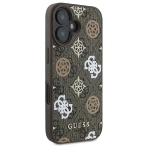 Buy Guess GUHMP16SP4PWPW Apple iPhone 16 hardcase Peony On 4G Background MagSafe brown - GUE4186 - {ean13} - Home Screen Store Europe