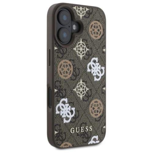Buy Guess GUHMP16SP4PWPW Apple iPhone 16 hardcase Peony On 4G Background MagSafe brown - GUE4186 - {ean13} - Home Screen Store Europe