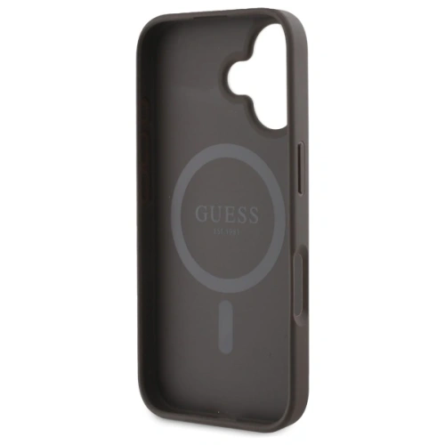 Buy Guess GUHMP16SP4PWPW Apple iPhone 16 hardcase Peony On 4G Background MagSafe brown - GUE4186 - {ean13} - Home Screen Store Europe