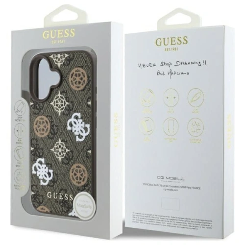 Kup Guess GUHMP16SP4PWPW Apple iPhone 16 kemény tok Peony 4G háttér MagSafe barna - GUE4186 - {ean13} - Sklep Home Screen