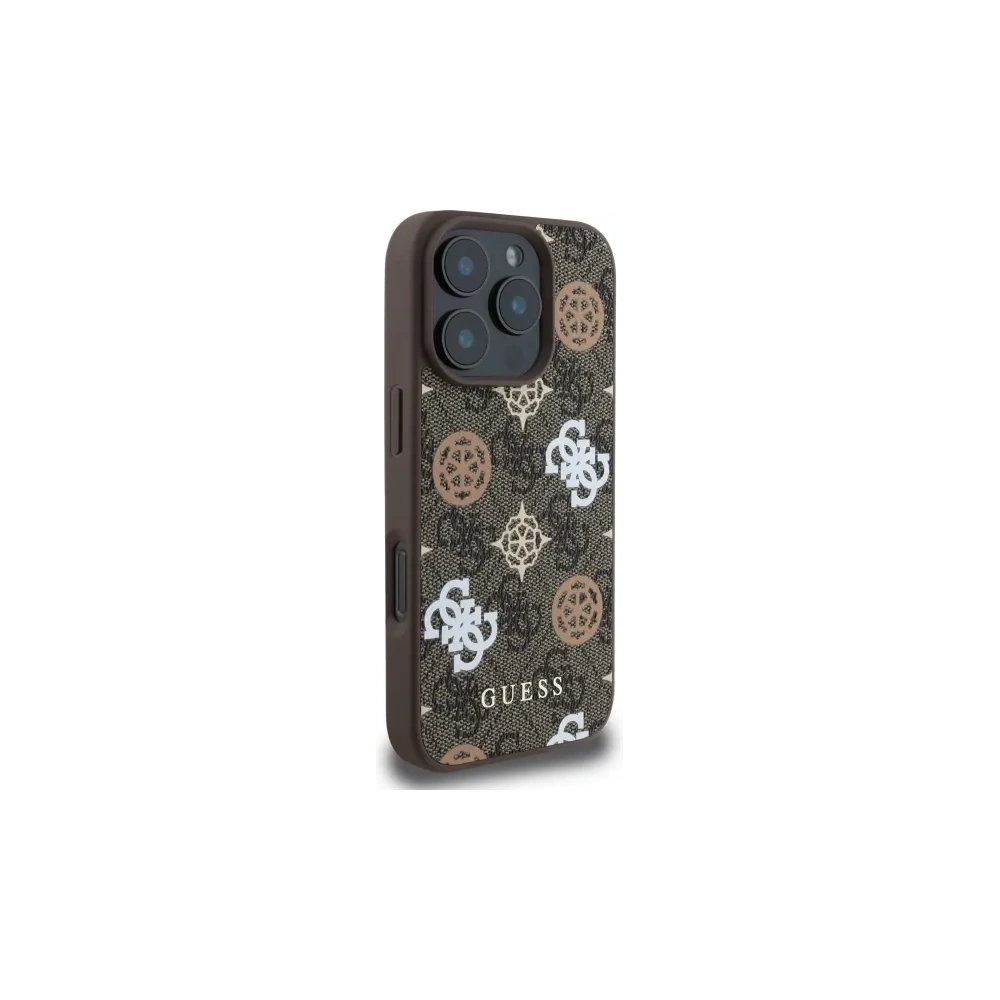 Etui Guess GUHMP16XP4PWPW Apple iPhone 16 Pro Max hardcase Peony On 4G Background MagSafe brązowy/brown
