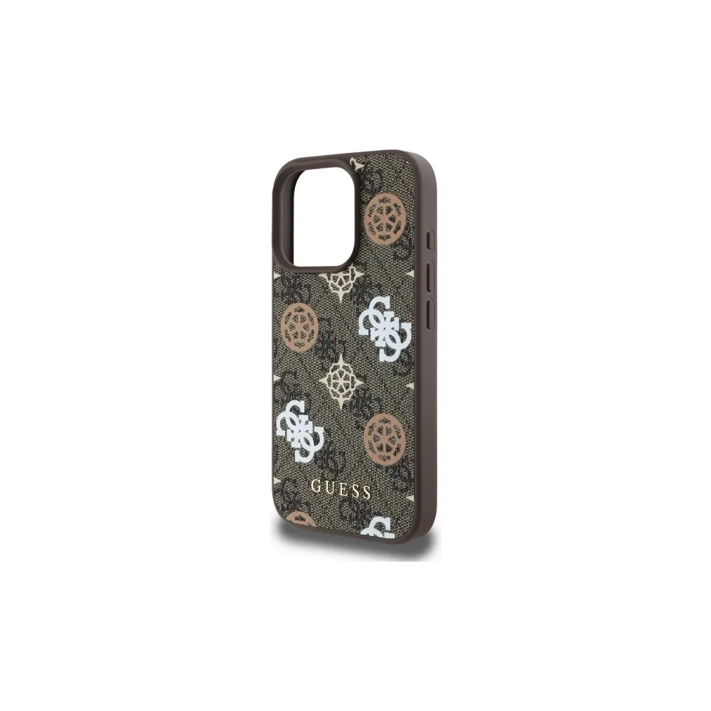 Etui Guess GUHMP16XP4PWPW Apple iPhone 16 Pro Max hardcase Peony On 4G Background MagSafe brązowy/brown