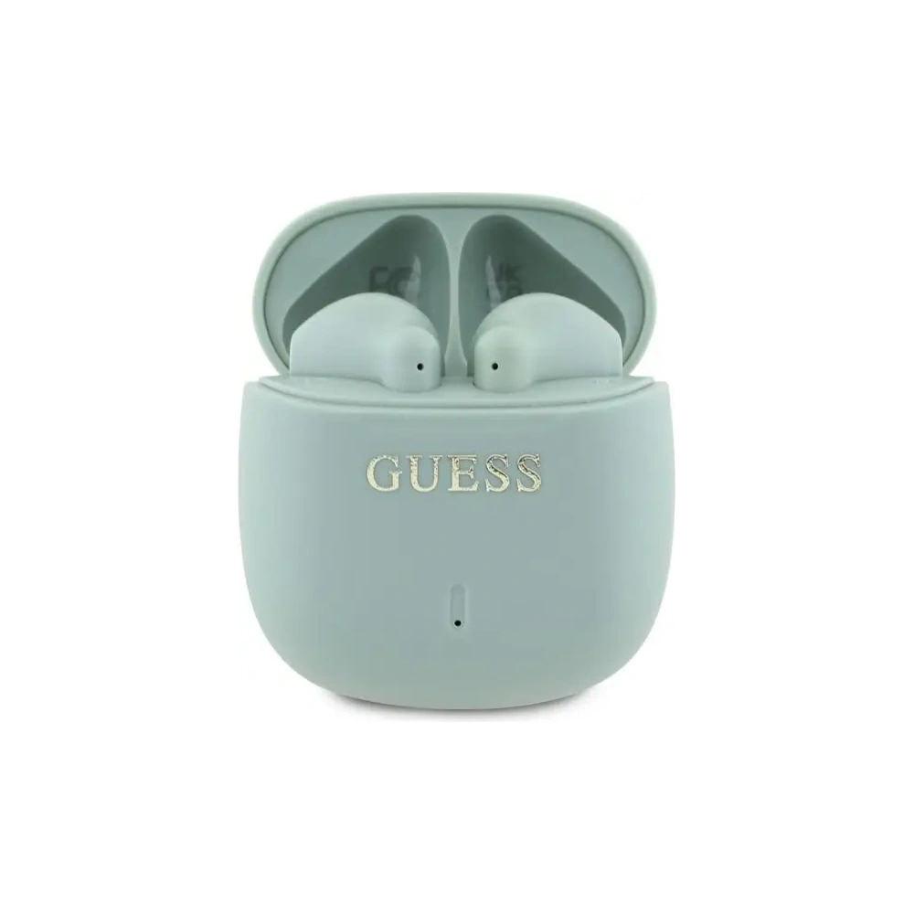 Bezprzewodowe słuchawki douszne Guess Bluetooth GUTWSJ14ESGN TWS + stacja dokująca Printed Classic Logo zielony/green