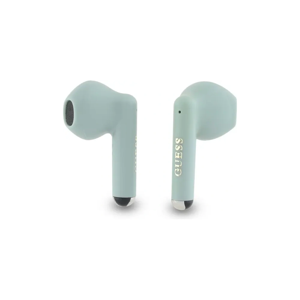 Bezprzewodowe słuchawki douszne Guess Bluetooth GUTWSJ14ESGN TWS + stacja dokująca Printed Classic Logo zielony/green