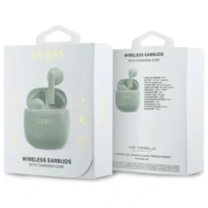 Kup Bezdrátová sluchátka do uší Guess Bluetooth GUTWSJ14ESGN TWS + dokovací stanice Printed Classic Logo zelená/green - GUE4190 - {ean13} - Sklep Home Screen
